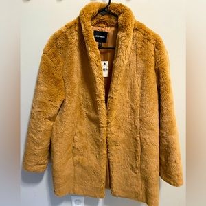 Express faux fur coat